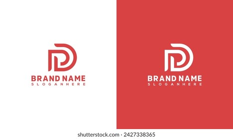 PD Letter Logo Design, PD icon Brand identity Design Monogram Logo DP