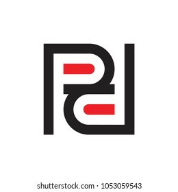 PD letter logo design vector