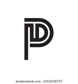 PD letter logo design vector