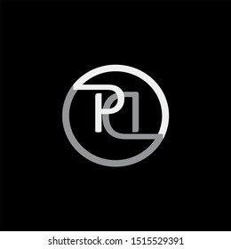 PD Letter monogram with abstrac concept style design