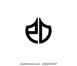 PD logo design vector template