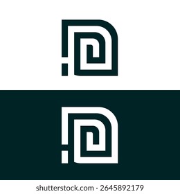 PD monogram comapny emblem vector element