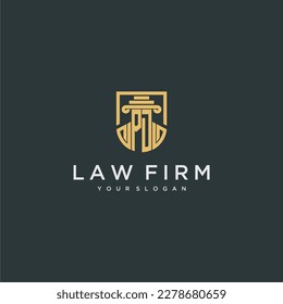 PD monogram initial for lawfirm logo ideas with creative polygon style design