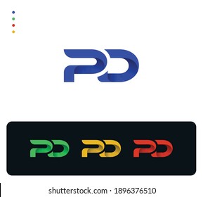 PD monogram logo design. P and D creative logo design.
