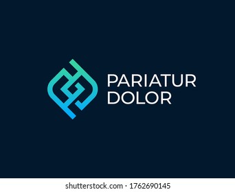 PD. Monogram of Two letters P&D. Luxury, simple, minimal and elegant PD logo design. Vector illustration template.