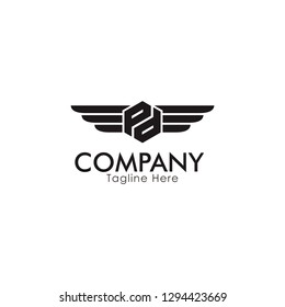 PD monogram and wings logo design inspiration