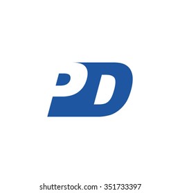 Pd Negative Space Letter Logo Blue Stock Vector (Royalty Free ...