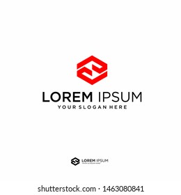PD P  initial hexagon icon letter logo design eps 10 - Vector