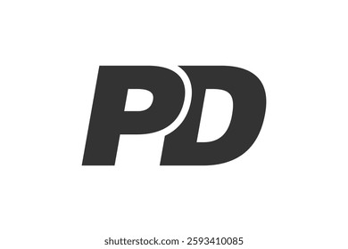 PD Techno Editable Font Logo For Corporate Branding. Bold, Futuristic Design With Unique Typographic Ideas. Minimal Custom Type And Dynamic Letter Variations For Promotion, Printing, And Book Titles