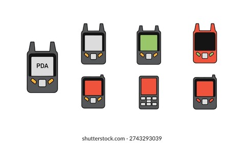 PDA Device Line art clean abstract modern vector
