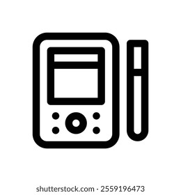 PDA. Editable stroke vector icon.