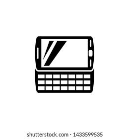 Pda Handheld Computer. Flat Vector Icon illustration. Simple black symbol on white background. Pda Handheld Computer sign design template for web and mobile UI element