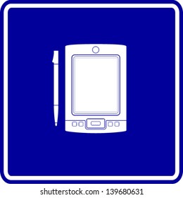 pda handheld computer sign