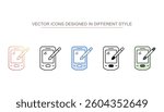 Pda icon design with white background stock illustration