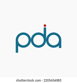 PDA letter monogram logo design vector