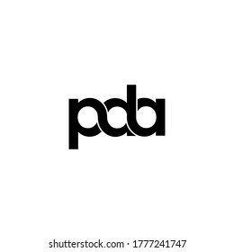 pda letter original monogram logo design