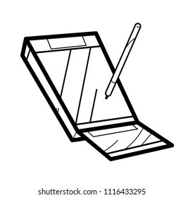 PDA / Smartphone, Communication Icon in line art