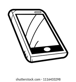 PDA / Smartphone, Communication Icon in line art