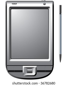 PDA with stylus - blend and gradient only