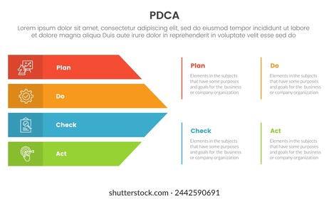 plantilla de etapa de 4 puntos con la combinación de la forma de la flecha grande para la presentación de la diapositiva