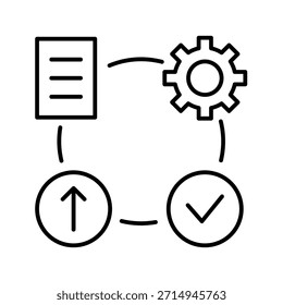 Ilustración vectorial De Icono De Esquema De Pdca