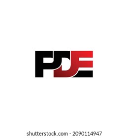 PDE-Buchstaben-Monogramm-Logo-Vektorgrafik