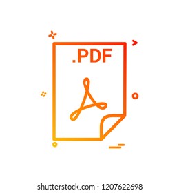 pdf application download file files format icon vector design