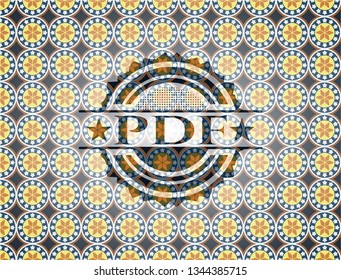 PDF arabic emblem. Arabesque decoration.