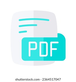 Pdf A Pdf Archive Flat Style Icon