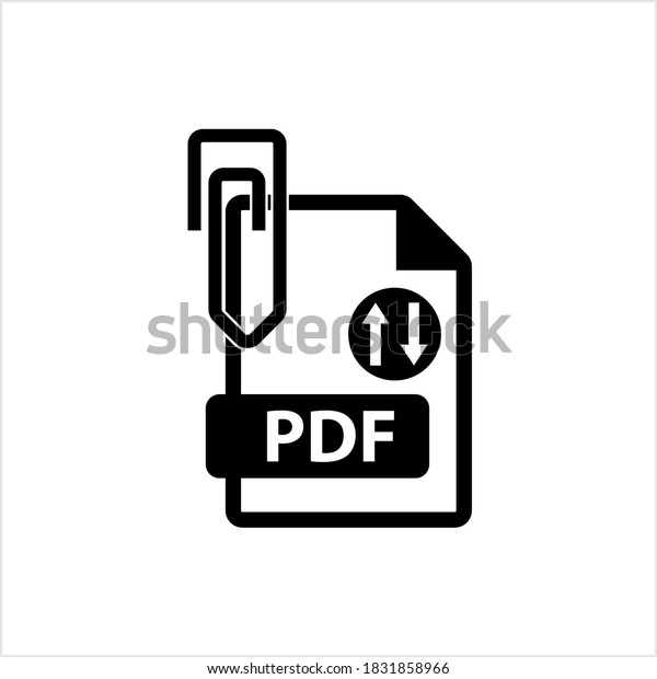 Pdf添付アイコン Pdfファイル添付アイコン 用紙ピン添付 ポータブルテキストグラフィックファイル形式のベクター画像イラスト のベクター画像素材 ロイヤリティフリー