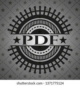 PDF black emblem. Vintage.