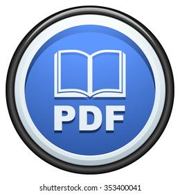 PDF Book button sign