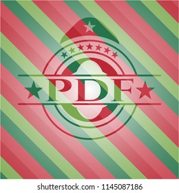 PDF christmas badge.