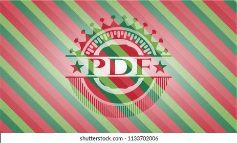 PDF christmas style badge..