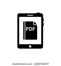 PDF Course Material on Tablet for Digital Learning Access