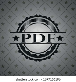 Insignia oscura PDF. Ilustración vectorial. Detallado.