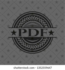 PDF dark emblem. Retro