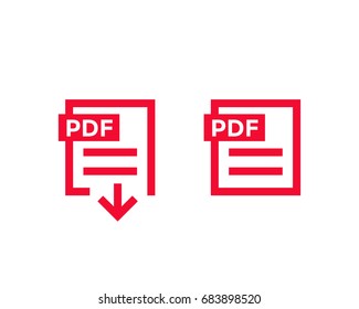 PDF-Dokument, Download der PDF-Dateien-Symbole