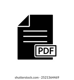 Symbol für den Download von PDF-Dokumenten. Vektorsymbol für Download-Seite