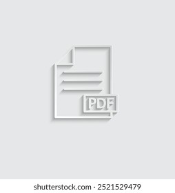 Symbol für den Download von PDF-Dokumenten. Vektorsymbol für Download-Seite