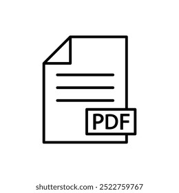 Symbol für den Download von PDF-Dokumenten. Vektorsymbol für Download-Seite