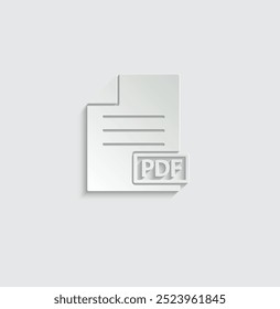 Symbol für den Download von PDF-Dokumenten. Vektorsymbol für Download-Seite