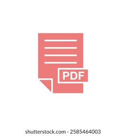 PDF Document Download Icon Vector Template