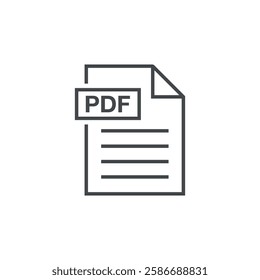 PDF Document Download Icon Vector Template