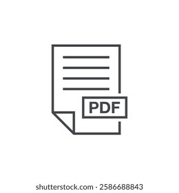 PDF Document Download Icon Vector Template