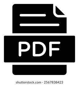 Pdf Document File Icon Element For Design