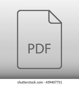 PDF Document File Type Vector Icon Illustration