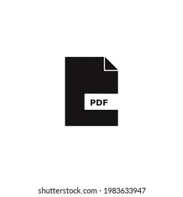 icono de documento pdf en fondo blanco