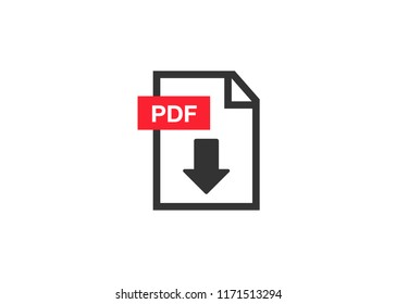 PDF Document Icon Set. File Icons. PDF File Download Icon