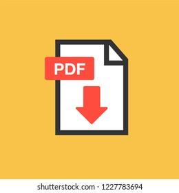 PDF Document icon set. File Icons. PDF file download icon